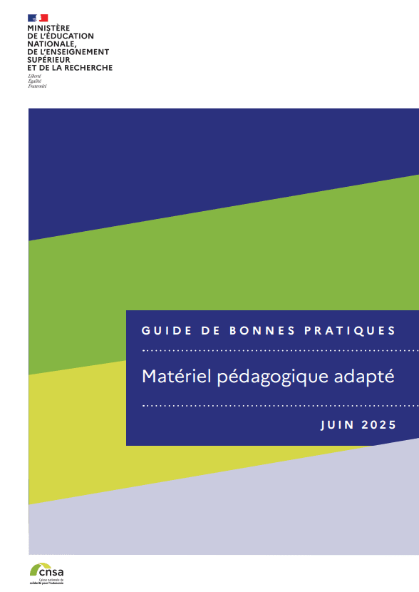 Guide de bonnes pratiques - Matériel pédagogique adapté - juin 2025